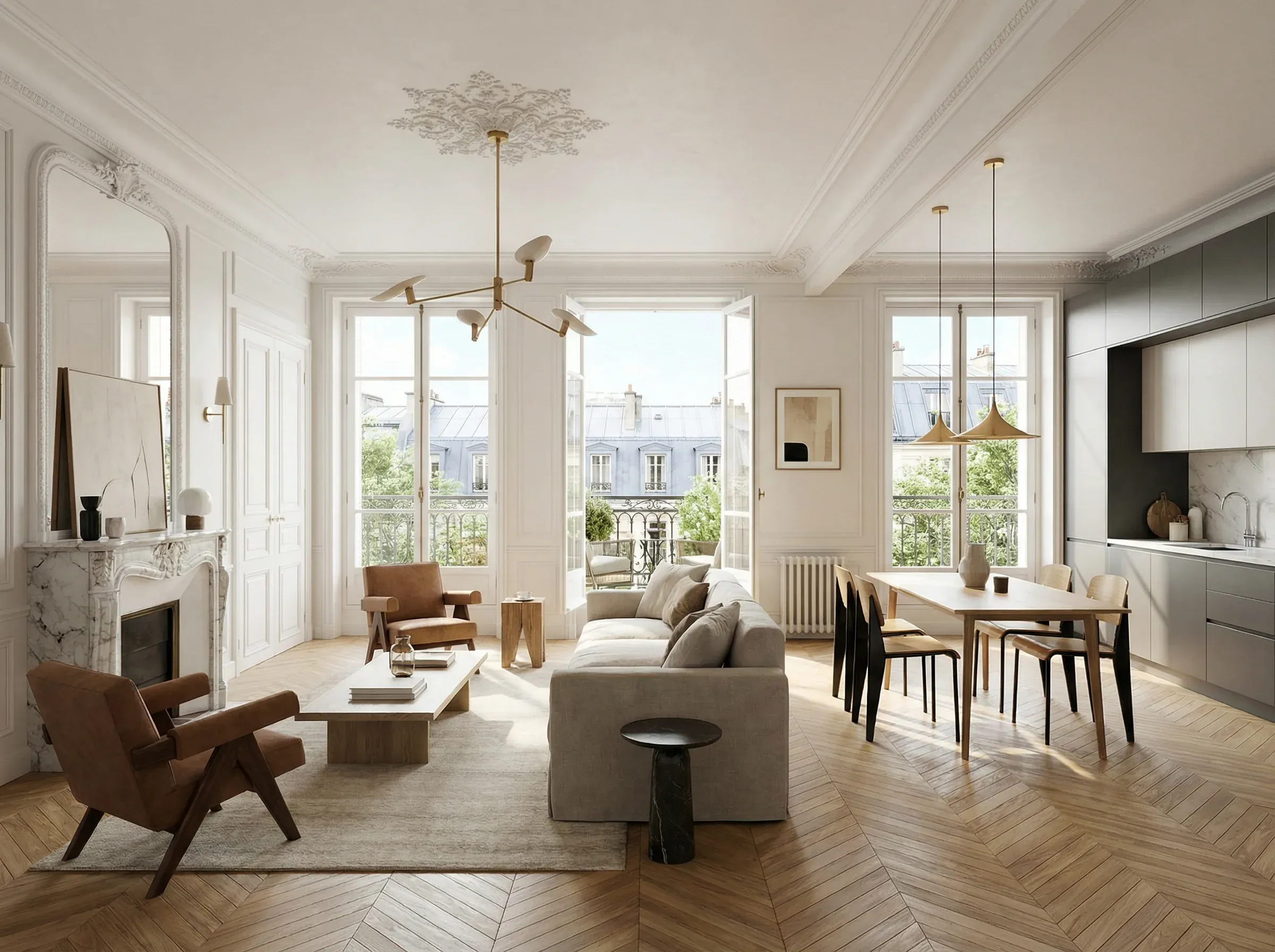 Appartement parisien, salon haussmannien